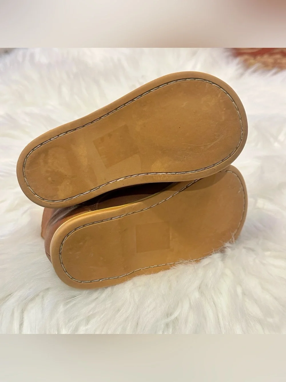 Shrimp & Grits Kids Vintage Look Leather Brown Boots | Size 8 but Fits Like 7